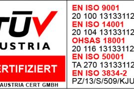 zertifiziert durch TÜV Austria 